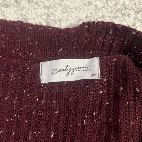Carly Jean Los Angeles Red Cowl Neck Sweater - Picture 2 of 2